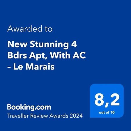 New Stunning 4 Bdrs Apt, With Ac - Le Marais Paris Exterior foto